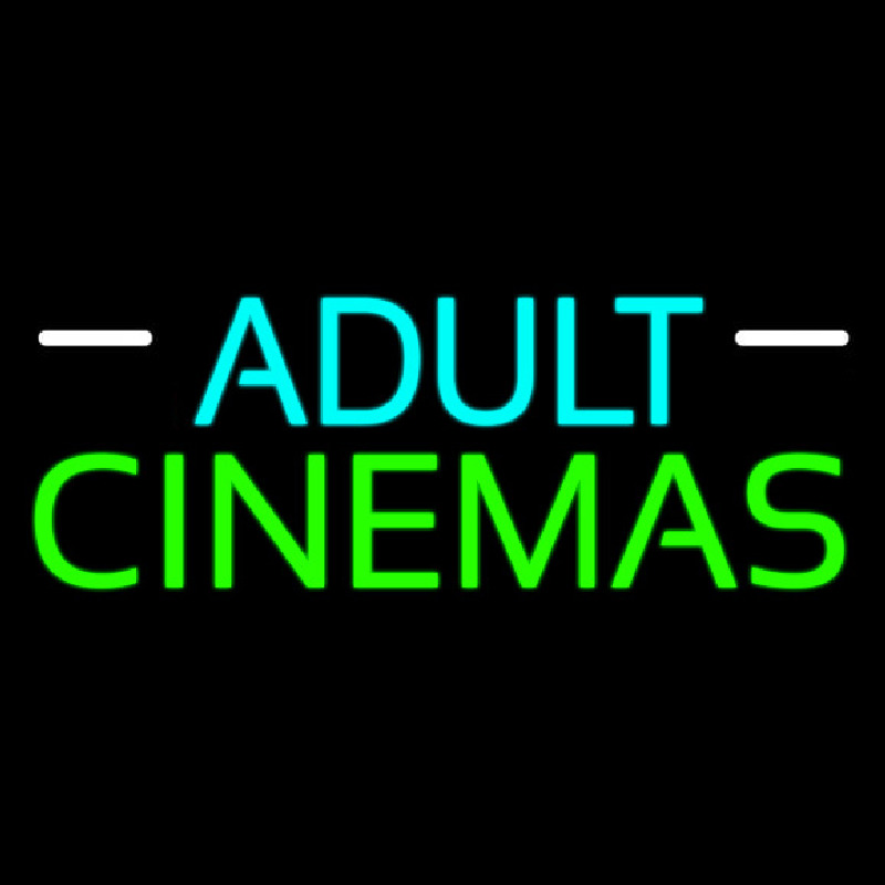 Turquoise Adult Green Cinemas Leuchtreklame