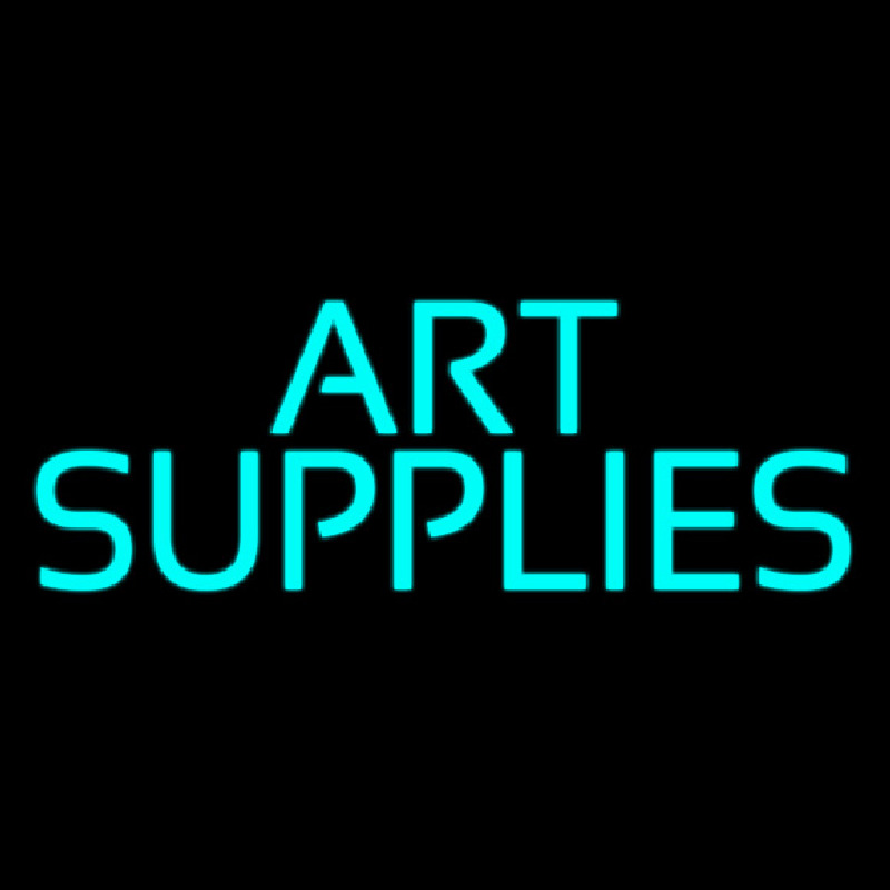 Turquoise Art Supplies 1 Leuchtreklame
