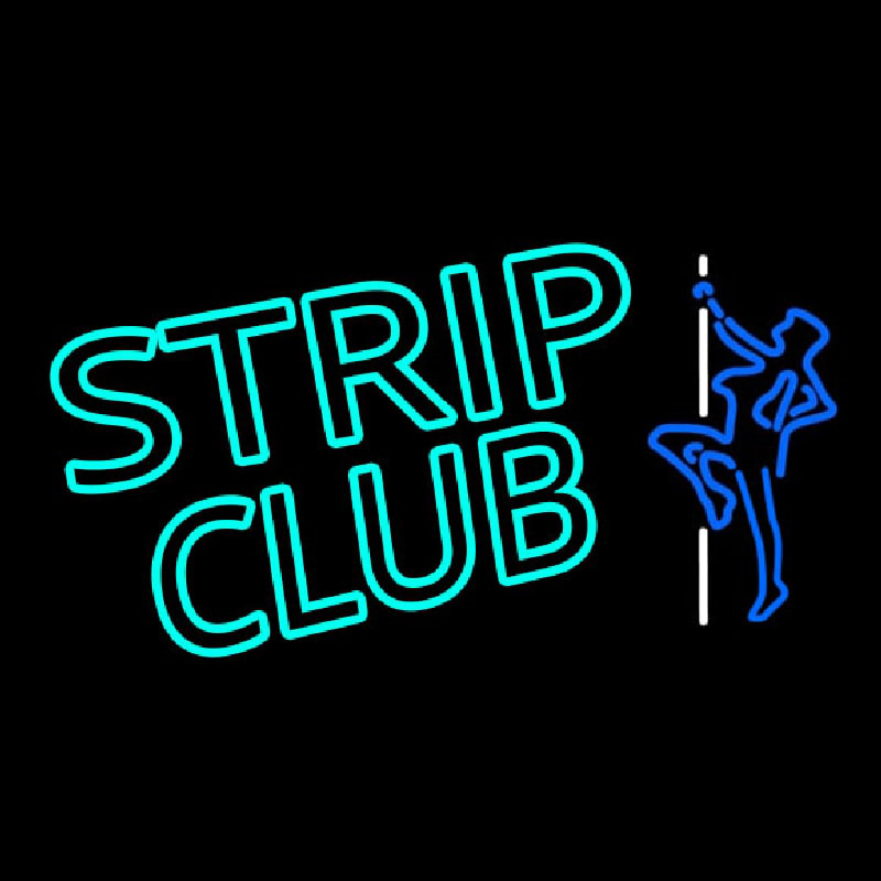 Turquoise Strip Club Leuchtreklame