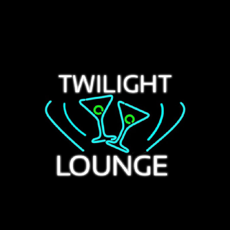 Twilight Lounge With Martini Leuchtreklame