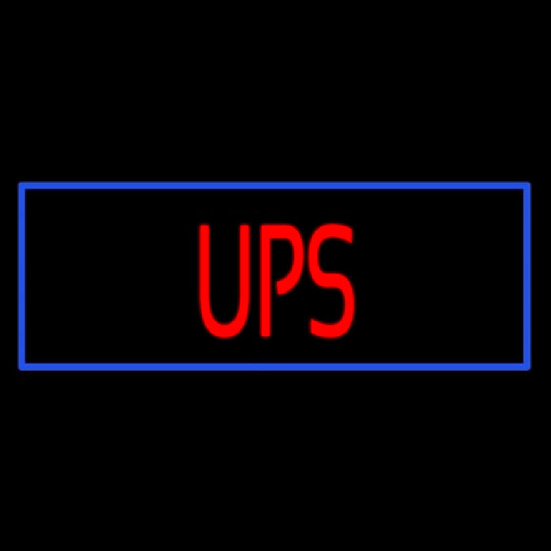 Ups Block Blue Border Leuchtreklame