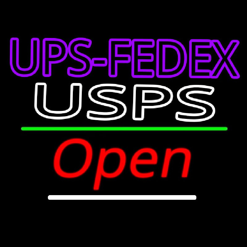 Ups Fede  Usps With Open 3 Leuchtreklame