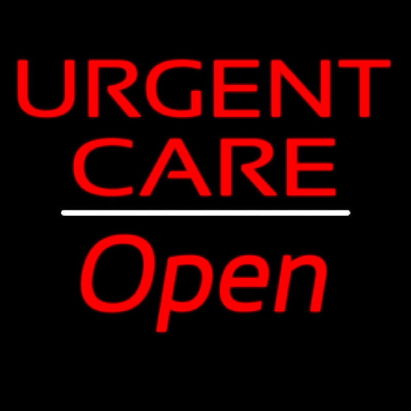 Urgent Care Open White Line Leuchtreklame