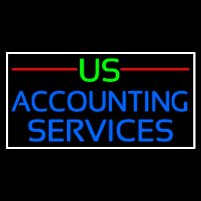 Us Accounting Service 2 Leuchtreklame