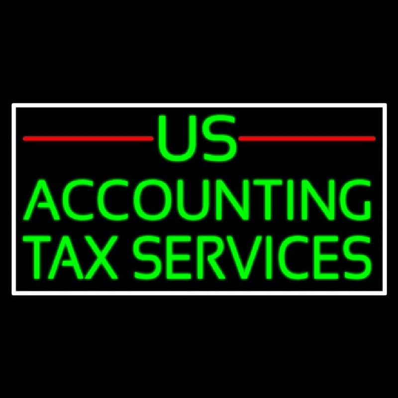 Us Accounting Ta  Service 1 Leuchtreklame