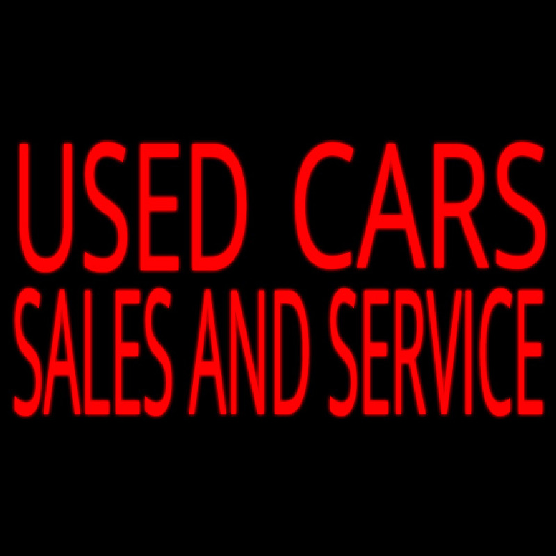 Used Cars Sales And Service Leuchtreklame