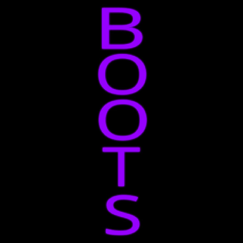 Vertical Purple Boots Leuchtreklame