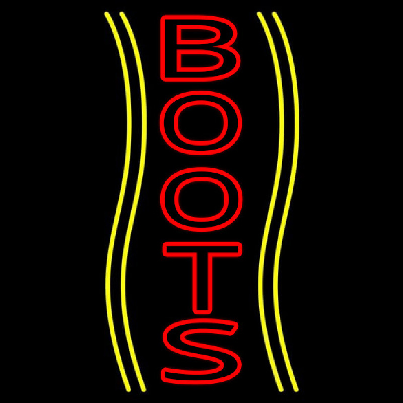 Vertical Red Boots Leuchtreklame