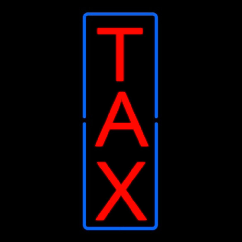 Vertical Red Ta  Blue Border Leuchtreklame