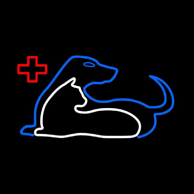 Vet Cat Dog Logo Leuchtreklame