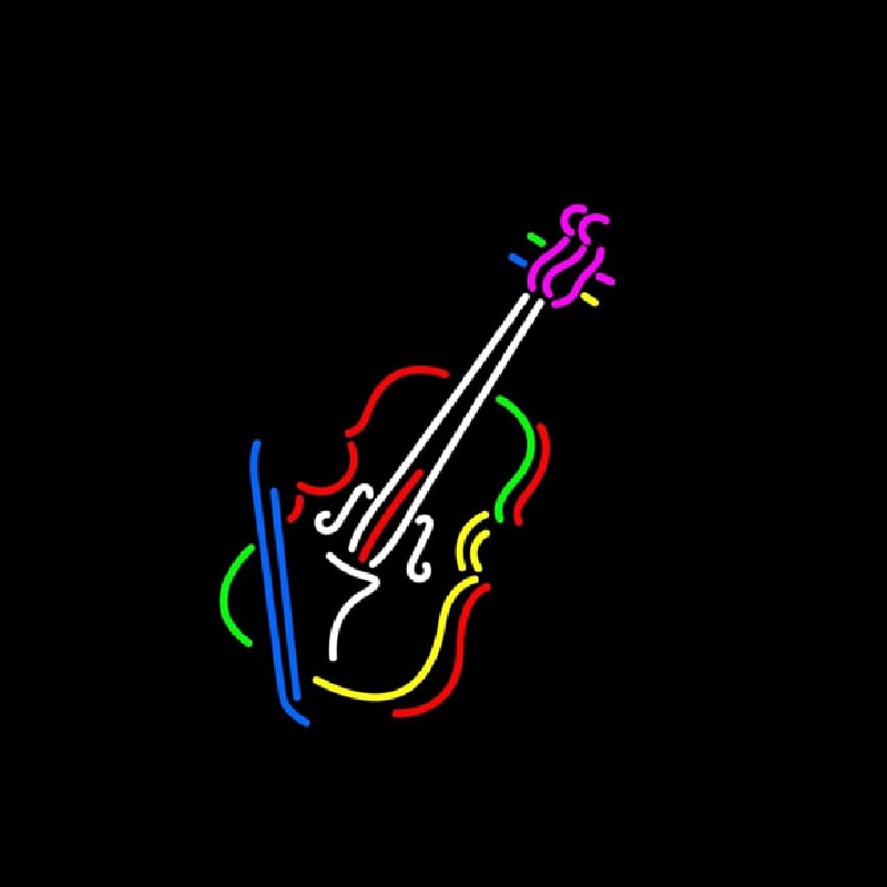 Violin With Logo Leuchtreklame