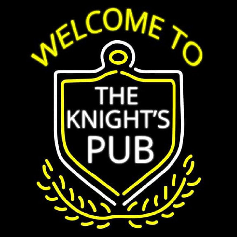 Welcome To The Knights Pub Leuchtreklame