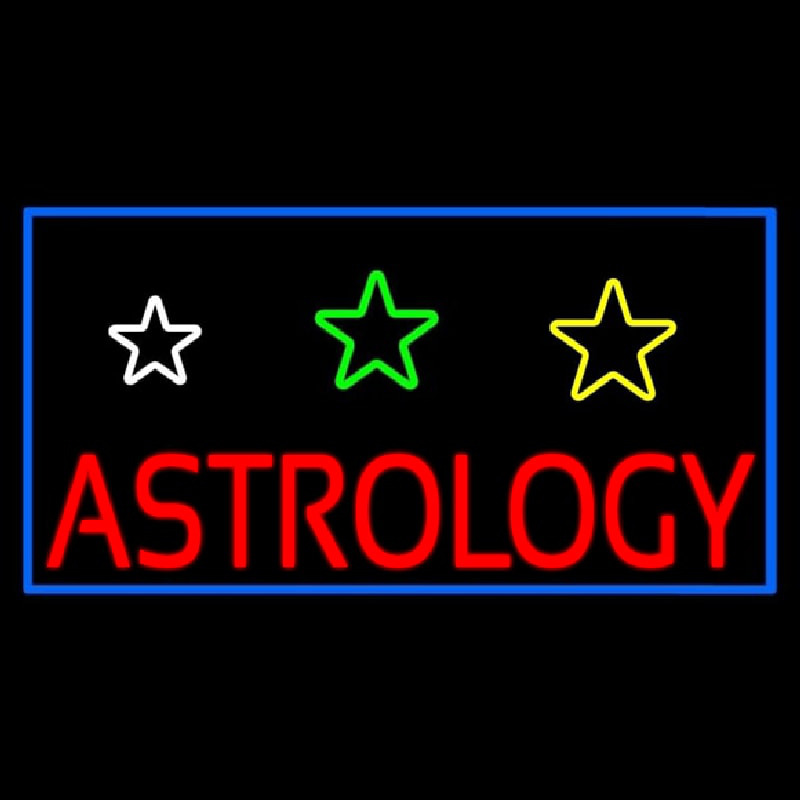 White Astrology Leuchtreklame