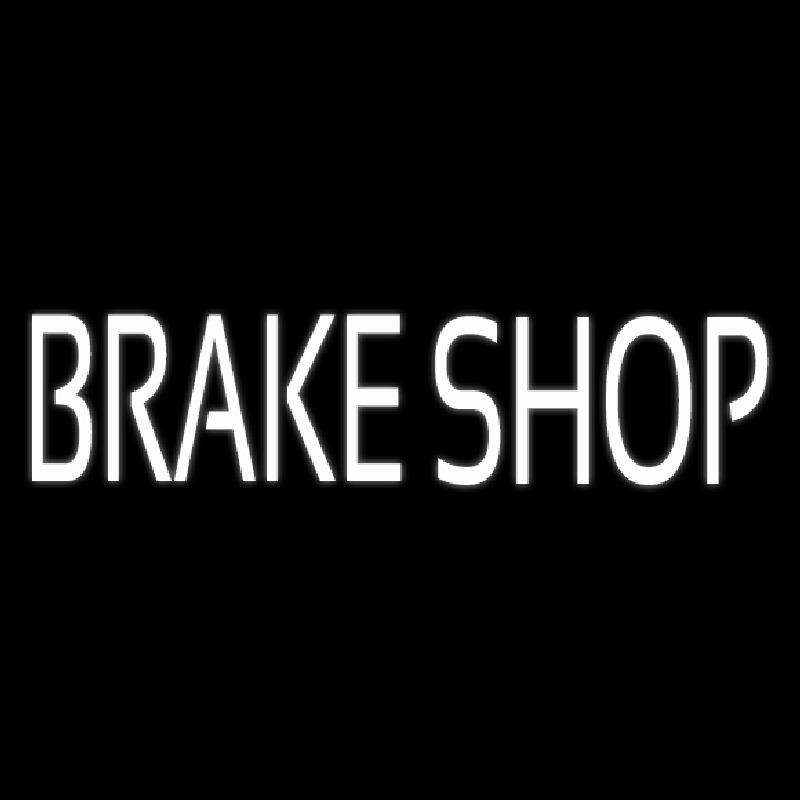 White Brake Shop Leuchtreklame