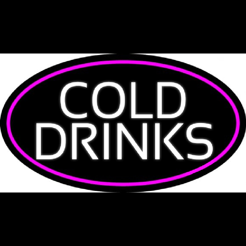 White Cold Drinks Leuchtreklame