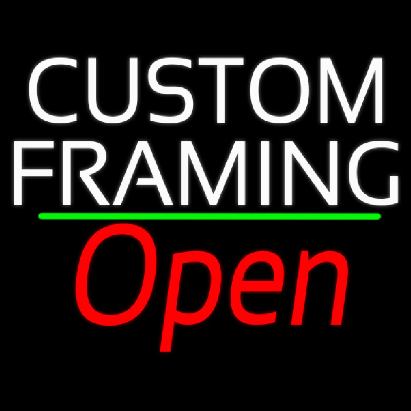 White Custom Framing With Open 2 Leuchtreklame