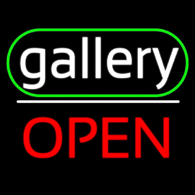 White Letters Gallery With Open 2 Leuchtreklame