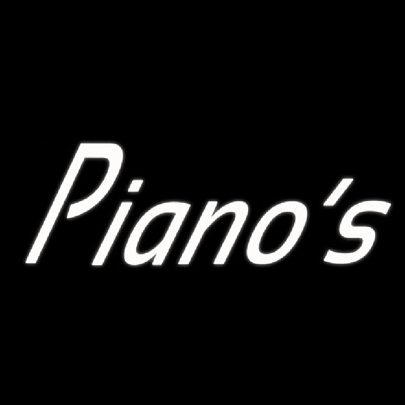 White Pianos Cursive 1 Leuchtreklame