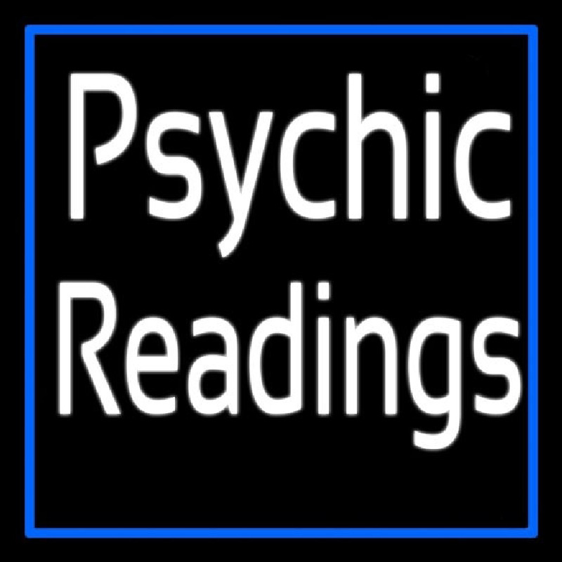 White Psychic Readings With Border Leuchtreklame