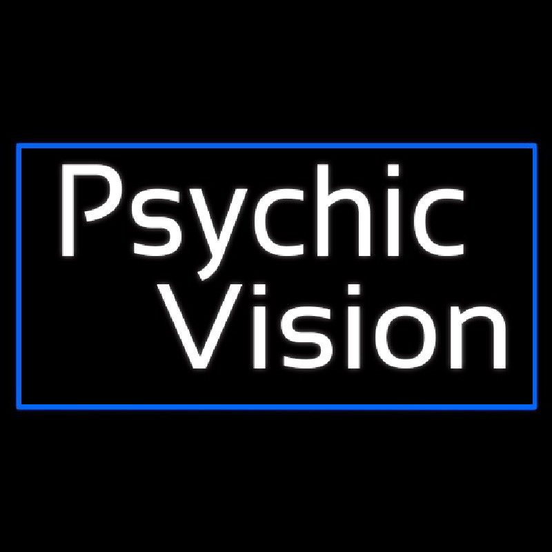 White Psychic Vision Leuchtreklame