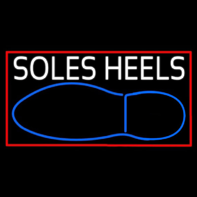 White Soles Heels Leuchtreklame