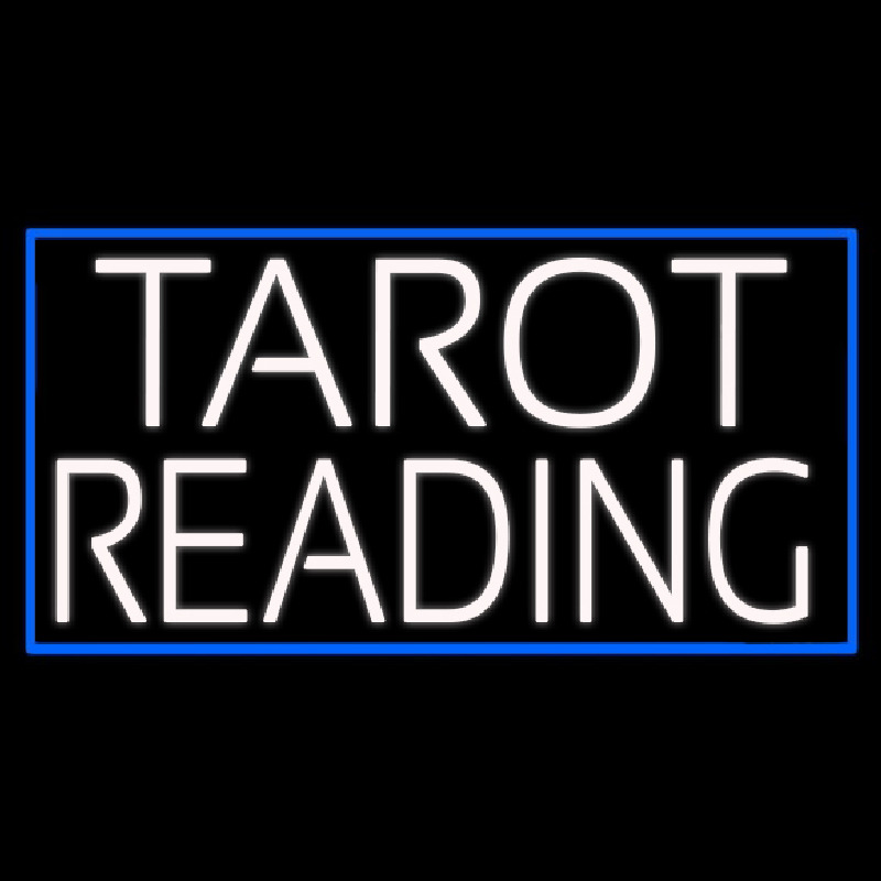 White Tarot Reading Leuchtreklame