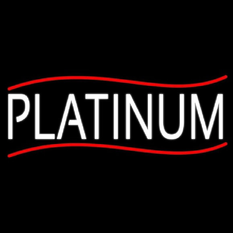 White We Buy Platinum Leuchtreklame