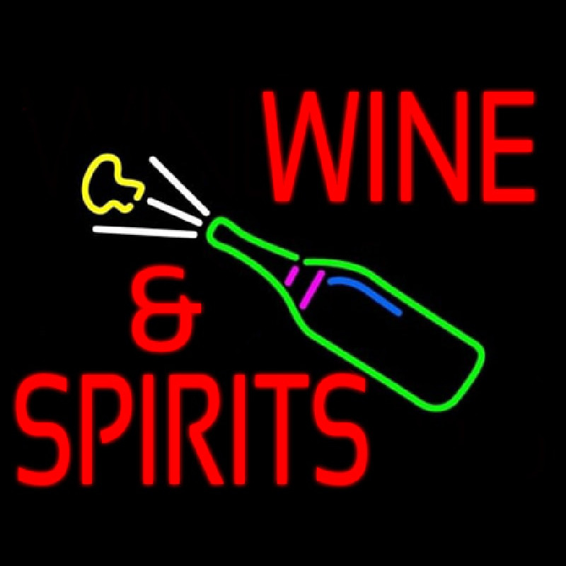 Wine And Spirits Leuchtreklame
