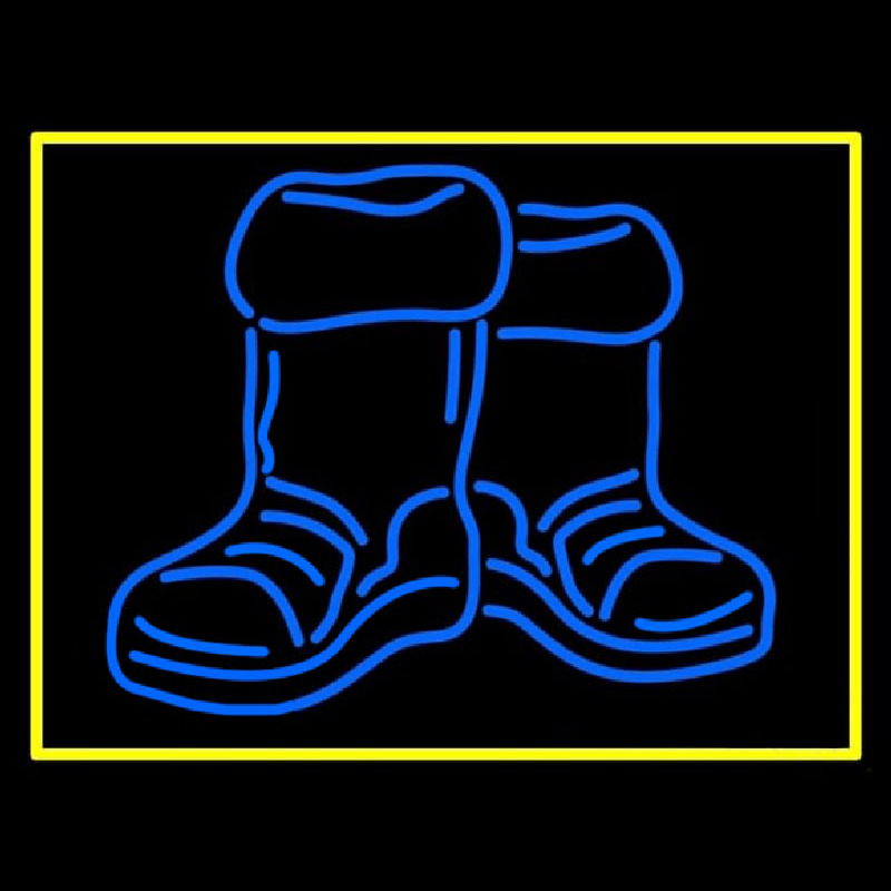 Winter Boots With Border Leuchtreklame