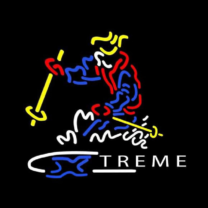 Xtreme Skier Leuchtreklame