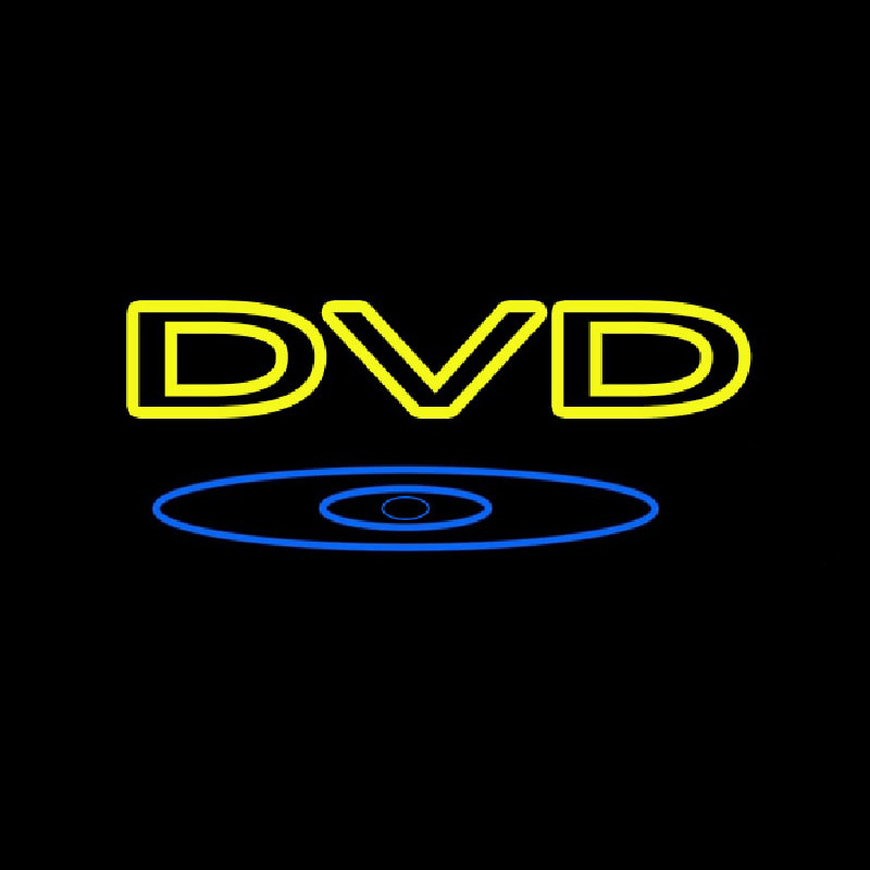 Yellow Dvd 1 Leuchtreklame