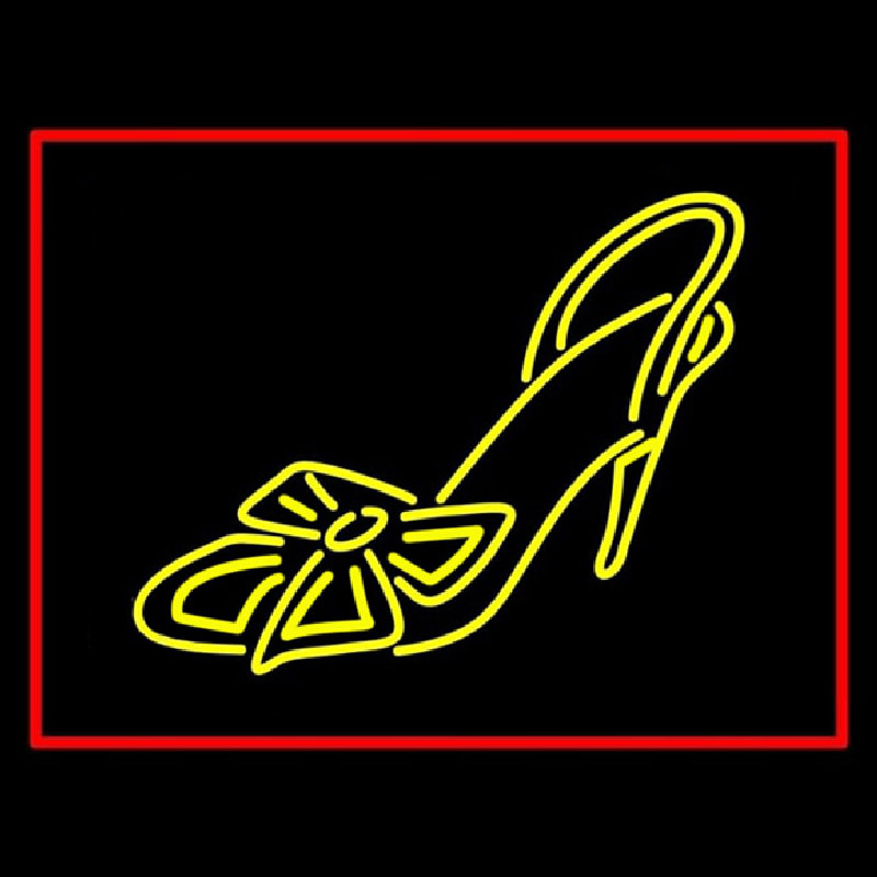 Yellow High Heel Sandal Leuchtreklame