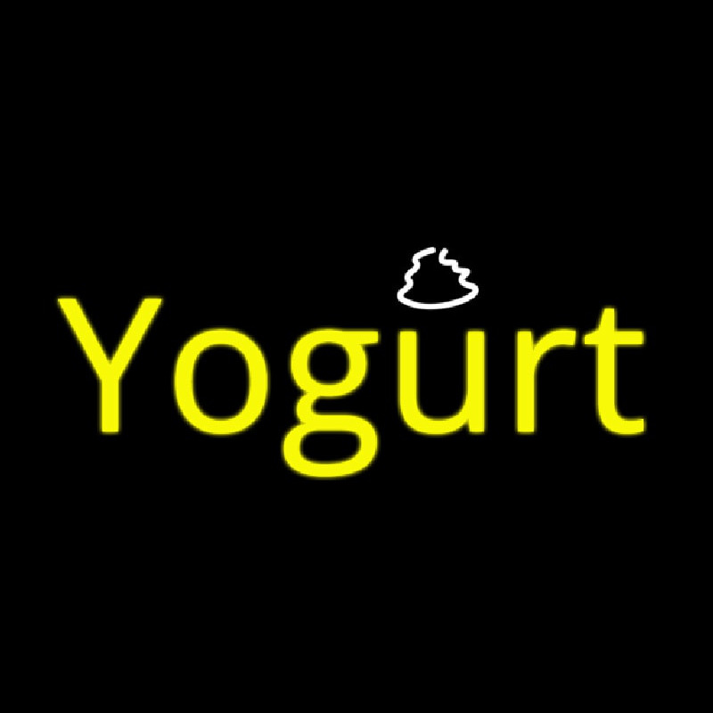 Yellow Horizontal Yogurt Leuchtreklame