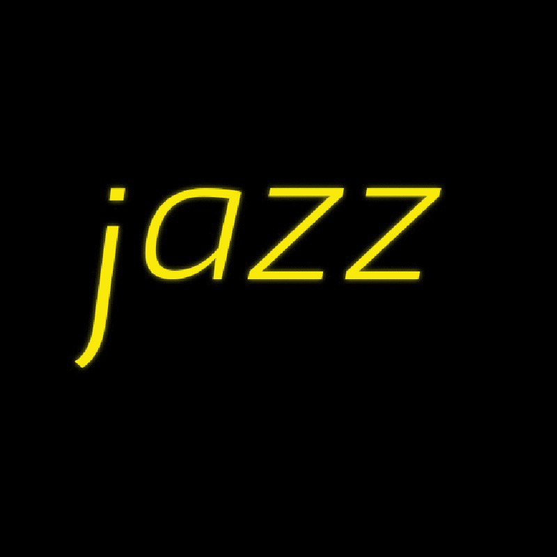 Yellow Jazz Cursive Leuchtreklame