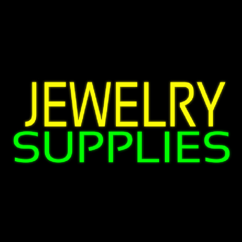 Yellow Jewelry Green Supplies Leuchtreklame