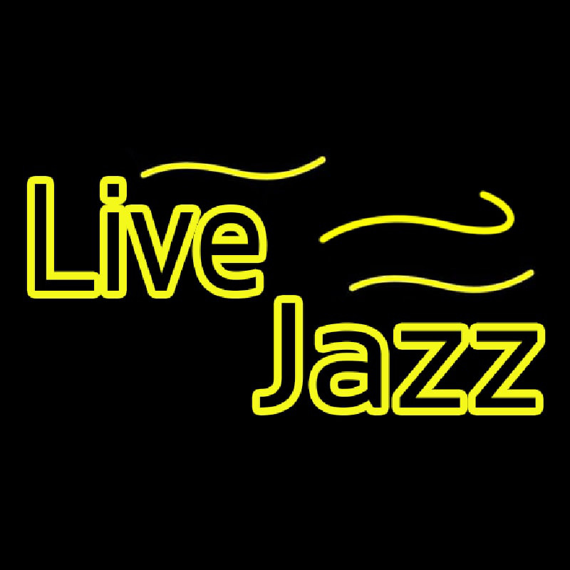 Yellow Live Jazz Leuchtreklame
