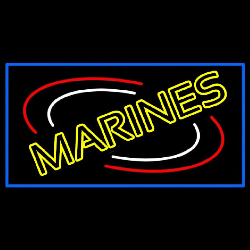 Yellow Marines Leuchtreklame