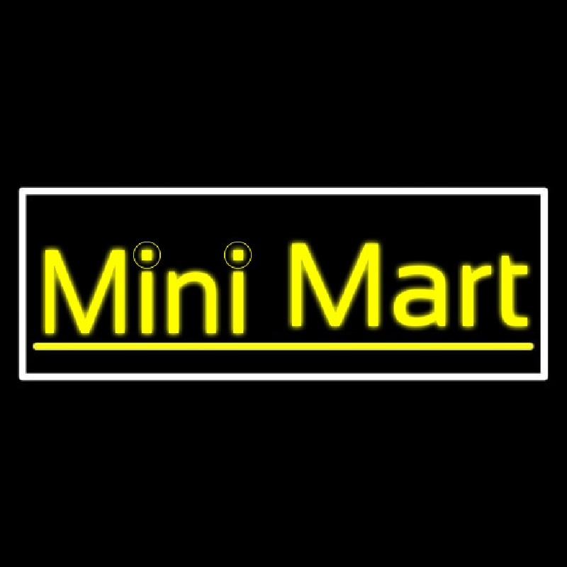 Yellow Mini Mart Leuchtreklame