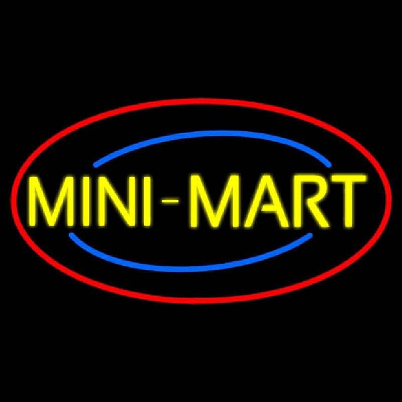 Yellow Mini Mart Leuchtreklame