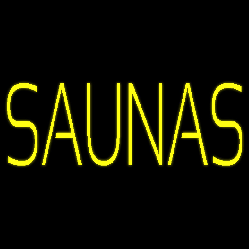 Yellow Saunas Leuchtreklame