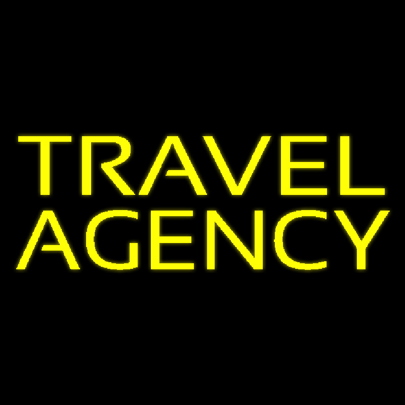 Yellow Travel Agency Leuchtreklame