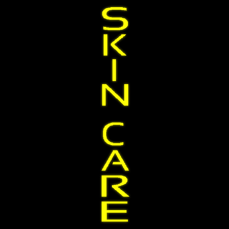 Yellow Vertical Skin Care Leuchtreklame