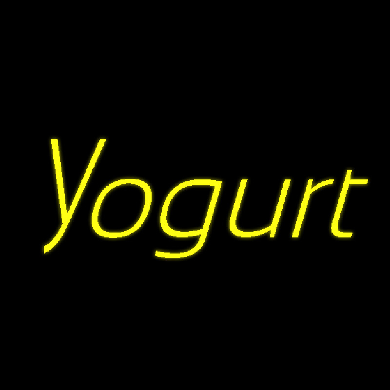 Yellow Yogurt Leuchtreklame