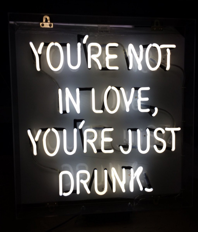 You Are Not In Love You Just Drunk Leuchtreklame