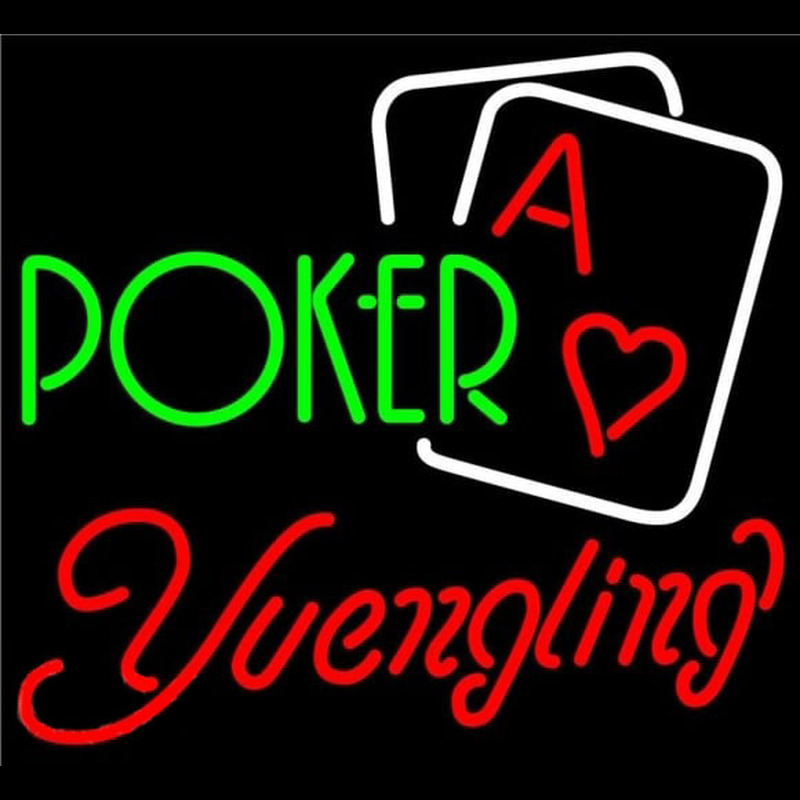 Yuengling Green Poker Beer Sign Leuchtreklame