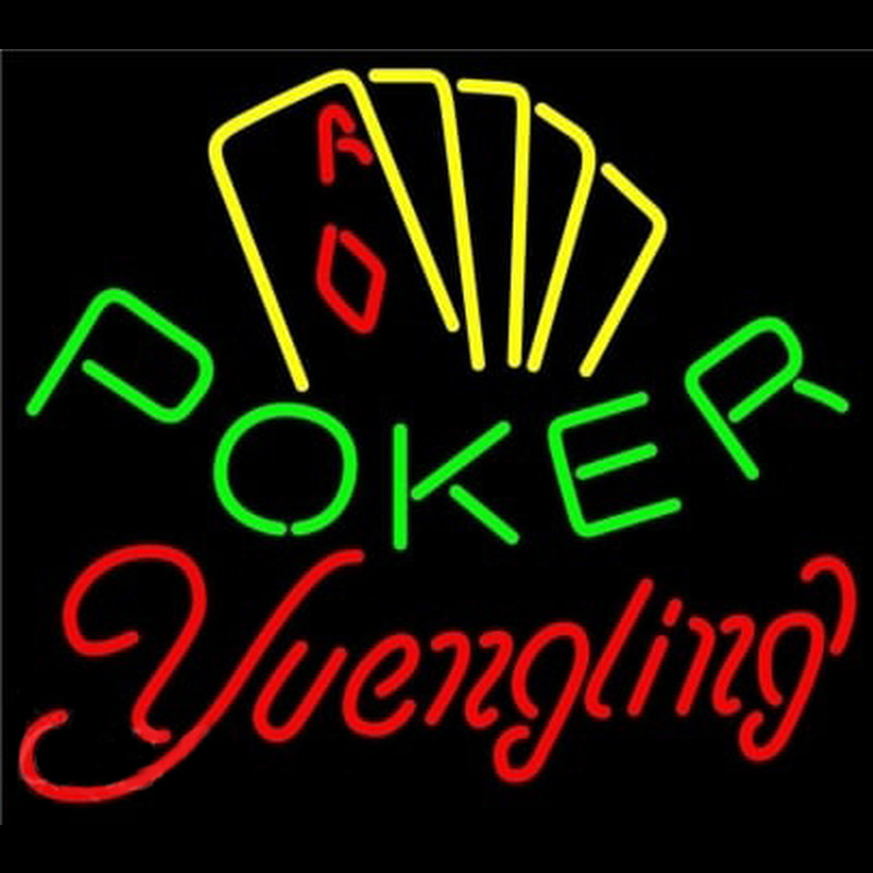 Yuengling Poker Yellow Leuchtreklame
