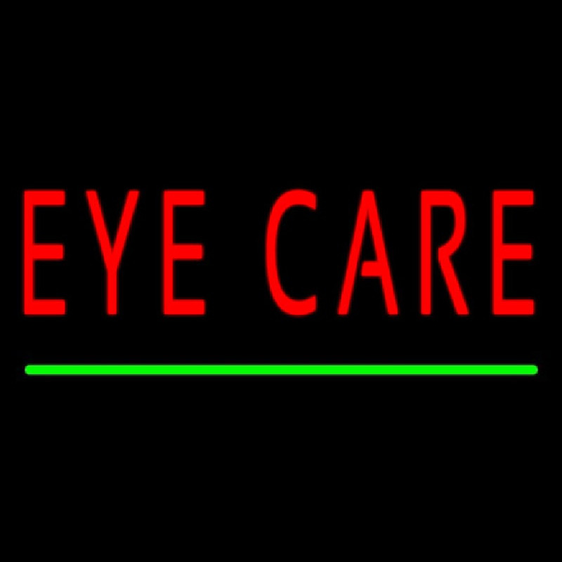 Red Eye Care Green Line Leuchtreklame