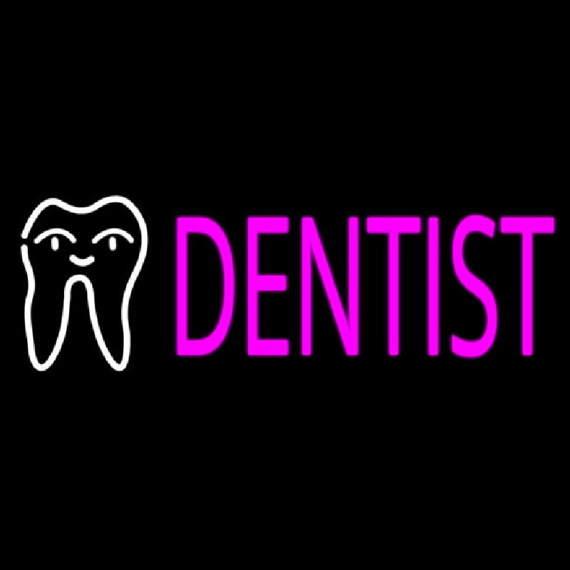Pink Dentist Logo Leuchtreklame