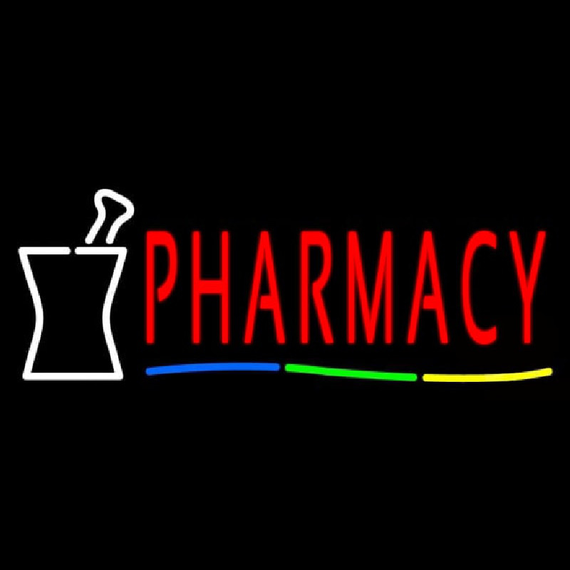 Red Pharmacy Logo Leuchtreklame