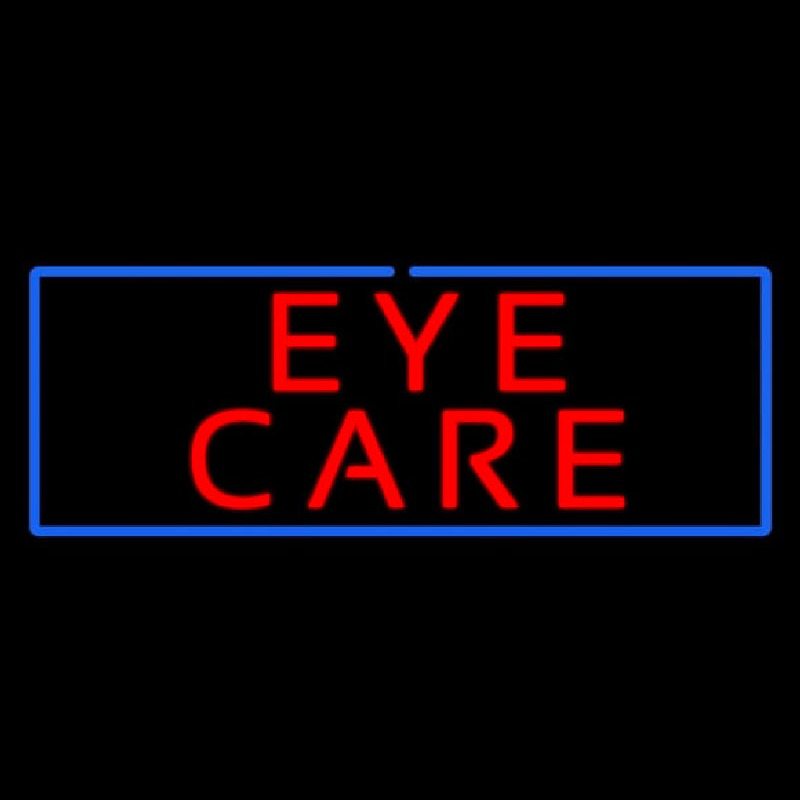 Red Eye Care Blue Border Leuchtreklame